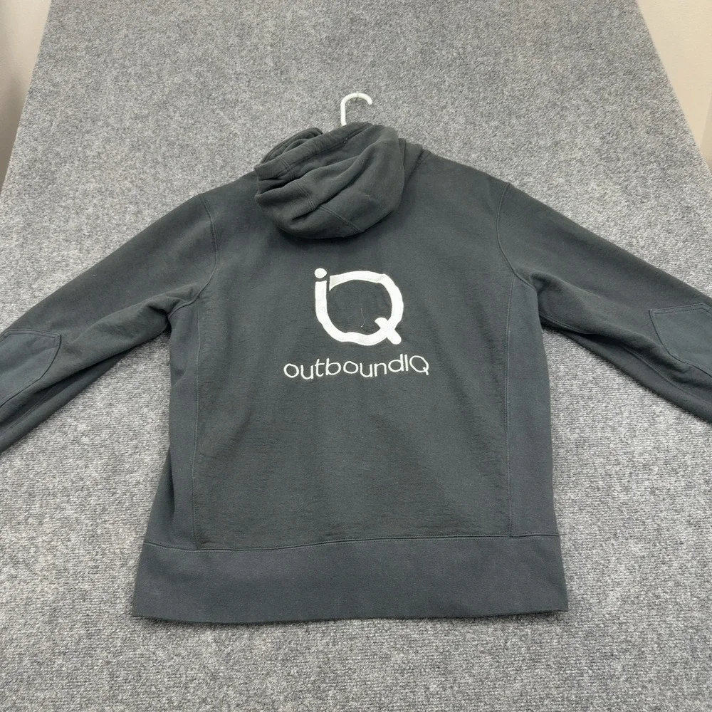American Giant Zip Up Hoodie Men XL Black Cotton OutboundIQ Graphic Casual Style - Picture 6 of 8